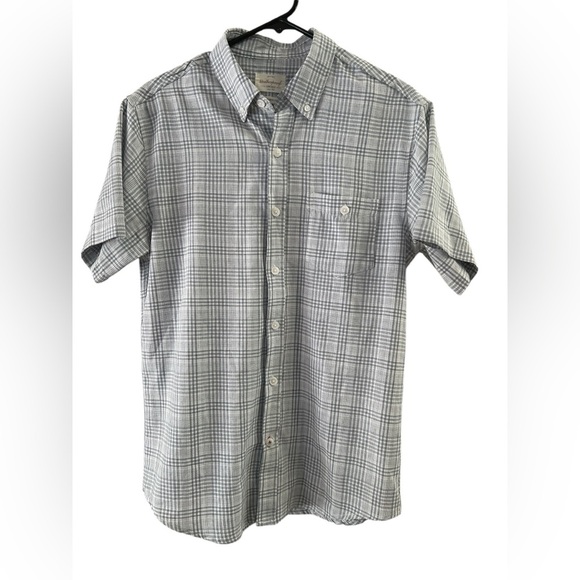 Weatherproof vintage blue plaid performance button down polo shirt - Picture 1 of 4